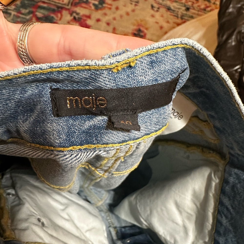 Maje Patchwork Cropped Jean - Picture 4 of 4